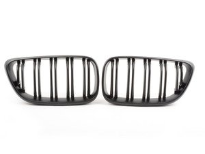 ES#2973052 - 015737ECS01A - F22 Dual Slats Blackout Grille Set - Matte Black - Add style and individuality to your BMW in minutes! - ECS - BMW