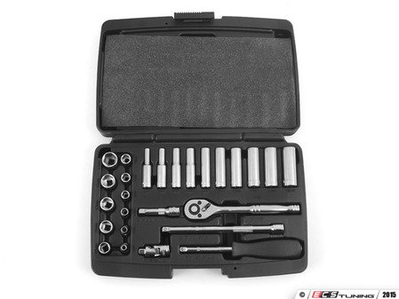ES#2840617 - 011927SCH01A - Schwaben 26 Pc 1/4" Dr. Metric Socket Set - Upgrade or Complete your tool box with this 1/4" Drive Metric set with deep and shallow sockets, ratchet, extensions and more. - Schwaben - Audi BMW Volkswagen Mercedes Benz MINI Porsche