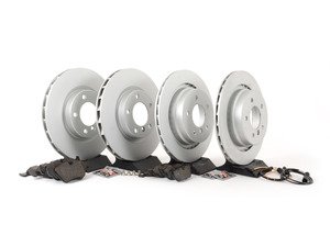 ES#2593034 - 34112227172KT - Front & Rear Brake Service Kit - Featuring ECS V5 coated rotors and ECS DD23 "Daily Driver" ceramic pads. - Assembled By ECS - BMW