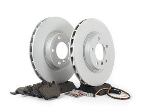 ES#2167900 - E36MZ3M3411 - Front Brake Service Kit - Featuring ECS V5 coated rotors and ECS DD23 "Daily Driver" ceramic pads. - Assembled By ECS - BMW