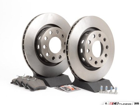 ES#2623292 - 4Z7615601KT2 - Rear Brake Service Kit - Featuring Pilenga rotors and ECS DD23 "Daily Driver" ceramic pads. - Assembled By ECS - Audi