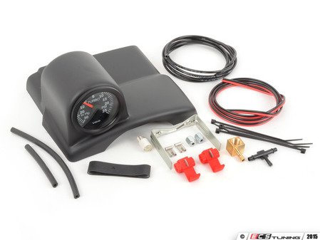 ES#3234 - B5PASSWPWVDOBGK - Boost Gauge With Steering Wheel Pod Kit - (NO LONGER AVAILABLE) - Offset steering column pod & Tri-Blue LED back lighting gauge - Assembled By ECS - 