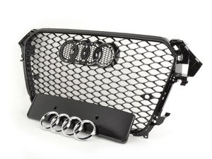 ES#3005990 - 015865ecs01KT - RS4 Mesh Style Grille - Black With Gloss Black Frame - Add a sleek new look to your front end with an RS style mesh grille - ECS - Audi