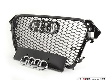 ES#3005990 - 015865ecs01KT - RS4 Mesh Style Grille - Black With Gloss Black Frame - Add a sleek new look to your front end with an RS style mesh grille - ECS - Audi