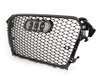 ES#3005990 - 015865ecs01KT - RS4 Mesh Style Grille - Black With Gloss Black Frame - Add a sleek new look to your front end with an RS style mesh grille - ECS - Audi