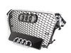 ES#3005993 - 015865ECS03KT - RS4 Mesh Style Grille - Black With Chrome Frame - Add a sleek new look to your front end with an RS style mesh grille - ECS - Audi