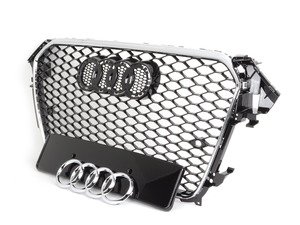 ES#3005993 - 015865ECS03KT - RS4 Mesh Style Grille - Black With Chrome Frame - Add a sleek new look to your front end with an RS style mesh grille - ECS - Audi