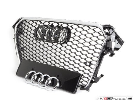 ES#3005993 - 015865ECS03KT - RS4 Mesh Style Grille - Black With Chrome Frame - Add a sleek new look to your front end with an RS style mesh grille - ECS - Audi