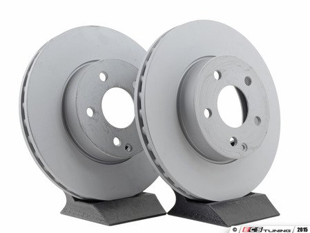ES#2612227 - 2124211312KT2 - Front Brake Rotors - Pair - Does not include new brake rotor set screws - Zimmermann - Mercedes Benz