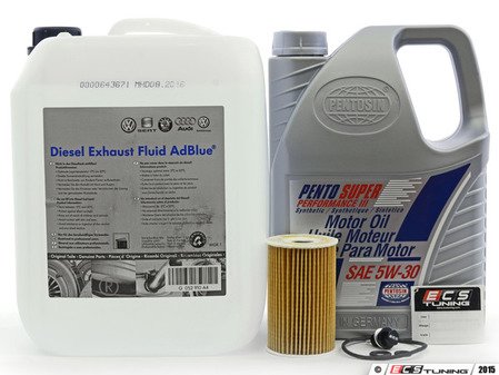 ES#2748612 - SP3-5LKT - 10K Service Kit - With ECS Magnetic drain plug - Includes 5 liters of oil, AdBlue exhaust fluid, and oil filter - Assembled By ECS - Volkswagen