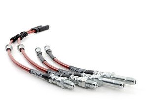 ES#2684846 - 002566ECS01AKT1 - Exact-Fit Stainless Steel Brake Lines - Front and Rear Kit - Set of 4 DOT-compliant lines, manufactured by ECS Tuning to replace your standard rubber lines. - ECS - BMW