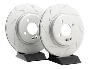 ES#2535911 - 341891SLTGMTLRKT - Front Slotted Brake Rotors - Pair 10.86" (276x22) - (NO LONGER AVAILABLE) - Featuring GEOMET protective coating. - ECS - 