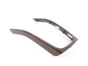 ES#451686 - 8K0863305J1WV - Center Console Trim Frame - Nut Tree Brown - This trim piece surrounds the shifter assembly or MMI controls on the center console - Genuine Volkswagen Audi - Audi