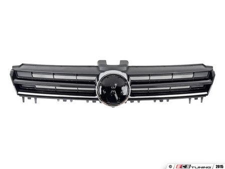 ES#2953948 - 5GM853651AZL - Golf Lighting Package Grille - With Chrome Strip - Gloss black bars with chrome strip and badge holder - Bremmen Parts - Volkswagen