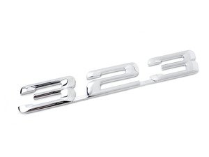 ES#79405 - 51148170184 - Trunk Emblem - "323" - Replace your chipped or missing emblem - Genuine BMW - BMW