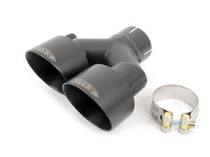 ES#2960889 - MSAU603 - GT100 Exhaust Black Cerakote Tips - Left - 100mm GT style exhaust tip set for the Left side of the vehicle - Milltek Sport - Audi