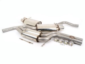 ES#2827314 - SSXAU133 - Cat-Back Exhaust System - Resonated - (NO LONGER AVAILABLE) - 2.36" stainless steel with quad Jet 80mm polished tips - Milltek Sport - 