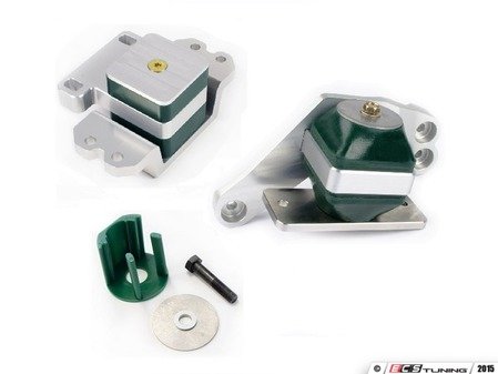 ES#3021999 - EBFISTG2MK55CYFA - BFI Stage 2 Mount Kit - Fully Assembled - Billet engine and transmission mounts with 85A durometer dogbone insert - Black Forest Industries - Volkswagen
