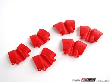ES#261145 - 022906923 - Ignition Coil Cover Set - Red - Set Of 6 - (NO LONGER AVAILABLE) - Replace your damaged, or faded coil connector covers with this new complete set. - Genuine Volkswagen Audi - 