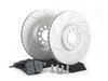 ES#2594085 - 8L0337PRFSL - Performance Front Brake Service Kit (312x25) - Featuring ECS GEOMET Slotted rotors and Hawk HPS pads - Assembled By ECS - 