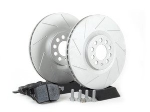 ES#2594085 - 8L0337PRFSL - Performance Front Brake Service Kit (312x25) - Featuring ECS GEOMET Slotted rotors and Hawk HPS pads - Assembled By ECS - 