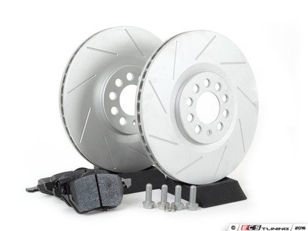ES#2594085 - 8L0337PRFSL - Performance Front Brake Service Kit (312x25) - Featuring ECS GEOMET Slotted rotors and Hawk HPS pads - Assembled By ECS - 