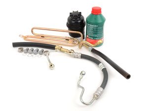ES#2986609 - 32411141953KT1 - Power Steering Service Kit - Includes reservoir with cap, lines, bolts & crush washers, and fluid - Assembled By ECS - BMW