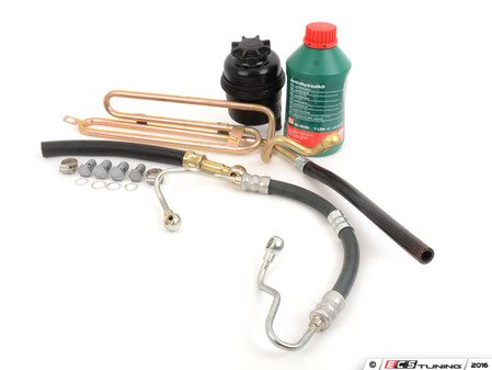 ES#2986609 - 32411141953KT1 - Power Steering Service Kit - Includes reservoir with cap, lines, bolts & crush washers, and fluid - Assembled By ECS - BMW