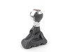 ES#2503332 - 8J1713139LVDE - Automatic Shift Knob - Leather - Soul (Black) / Silver - Replace that worn or broken automatic shift knob - Genuine Volkswagen Audi - Audi