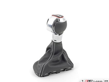 ES#2503332 - 8J1713139LVDE - Automatic Shift Knob - Leather - Soul (Black) / Silver - Replace that worn or broken automatic shift knob - Genuine Volkswagen Audi - Audi