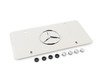 ES#1829226 - Q6880058 - License Plate Frame - Marque Plate With Star Logo (Polished Stainless Steel) - Genuine Mercedes Benz - Mercedes Benz