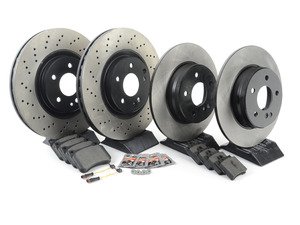 ES#2762635 - 0044205120KT3 - Front & Rear Brake Service Kit - Sport - Featuring OP Parts rotors and pads - Assembled By ECS - Mercedes Benz