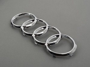 ES#2997257 - 4M08536052ZZ - Audi Rings Badge - Chrome - Located on the radiator grille - Genuine Volkswagen Audi - Audi