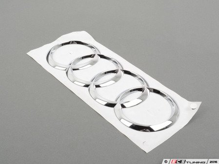 ES#3013867 - 4M08537422ZZ - Audi Trunk Emblem - Trunk mounted Audi rings, featuring self adhesive backing - Genuine Volkswagen Audi - Audi