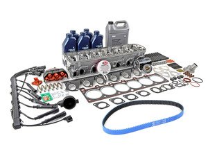 ES#2918763 - 11121707032kt1KT - Complete Cylinder Head Ultimate Replacement Kit - Everything you will need to do a head service on your BMW, plus a new thermostat, thermostat housing, a magnetic drain plug, a camshaft position sensor, spark plugs, ignition wires, and distributor - Assembled By ECS - BMW