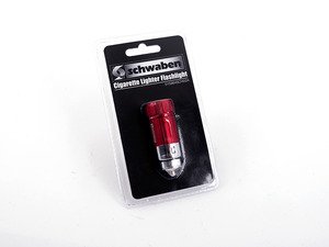 ES#2986528 - 015984sCH02A - Schwaben LED Red Rechargeable Flashlight - (NO LONGER AVAILABLE) - Just plug into power outlet or cigarette lighter to keep charged and ready to go - Schwaben - Audi BMW Volkswagen Mercedes Benz MINI Porsche