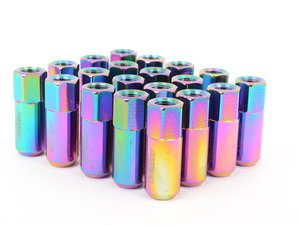 ES#3006125 - AR0915NC - 21mm Conical Seat Lug Nut - Set Of 20 - Neo Chrome - (NO LONGER AVAILABLE) - 60mm Anodized Billet Aluminum lug nuts designed for aftermarket wheels with stud conversions - Arospeed - 