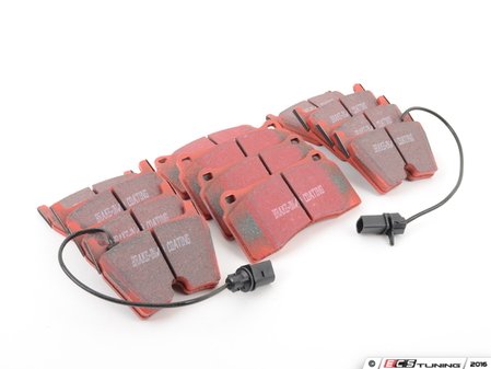 ES#2992571 - dp31513cKT2 - Front & Rear RedStuff Performance Brake Pad Kit - High performance street pad featuring Kevlar technology, includes front and rear pads - EBC - Audi