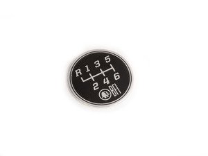 ES#3022046 - IBFI1006 - 6-Speed Gate Pattern Coin for Heavy Weight Shift Knobs - 6 speed logo coin for your BFI weighted shift knob! - Black Forest Industries - Audi Volkswagen