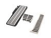 ES#3028606 - 017100BRP01A01 - Brushed Stainless Pedal Set w/ Dead Pedal - Automatic/DSG - Three piece brushed stainless steel pedal set to personalize your interior, includes matching dead pedal - ECS - Volkswagen
