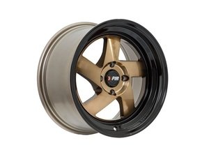 ES#3219005 - F08158BKBZ25KT1 - 15" F08 - Set Of Four - (NO LONGER AVAILABLE) - 15"x8" ET25 4x100 - Machine Bronze/Black Lip - F1R Wheels - 