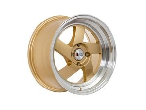 ES#3219003 - F08158G25KT1 - 15" F08 - Set Of Four - (NO LONGER AVAILABLE) - 15"x8" ET25 4x100 - Gold/Polished Lip - F1R Wheels - 
