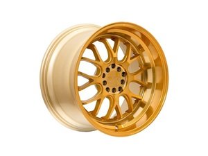 ES#3030692 - F211895G35KT - 18" F21 - Set Of Four - 18"x9.5" ET35 5x100/5x114.3 - Machine Gold - F1R Wheels - Audi Volkswagen