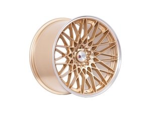 ES#3046035 - F231785G35KT - 17" F23 - Set Of Four  - (NO LONGER AVAILABLE) - 17"x8.5" ET35 5x100/5x114.3 - Machine Gold/Polished Lip - F1R Wheels - 
