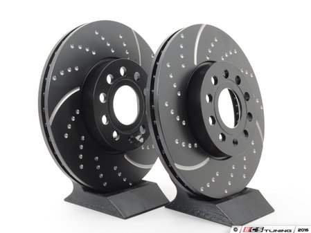 ES#521585 - GD1201 - Front GD Sport Rotors - Pair(288x25) - Upgrade to a slotted/dimpled rotor for improved braking - EBC - Audi Volkswagen