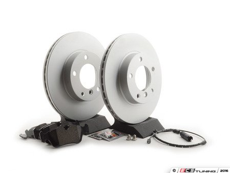 ES#2763870 - 34351164371KT4 - Front Brake Service Kit - Featuring Meyle coated rotors and ECS DD23 Daily Driver ceramic pads - Assembled By ECS - BMW