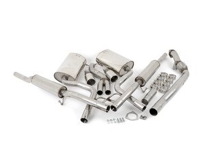 ES#2827252 - SSXAU033 - Cat-Back Exhaust System - Resonated - 2.5" stainless steel with dual 90mm polished tips - Milltek Sport - Audi