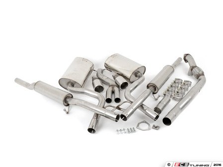 ES#2827252 - SSXAU033 - Cat-Back Exhaust System - Resonated - 2.5" stainless steel with dual 90mm polished tips - Milltek Sport - Audi