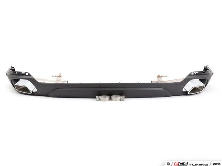 ES#2727979 - 18302349213 - BMW M Performance Chrome Tailpipe Tips w/ Rear Valance  - M performance rear diffuser to set your BMW apart from the rest! - Genuine BMW M Performance - BMW