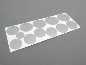 ES#3023553 - RDCFS - roundel overlay - silver Dynamic Carbon Fiber  - Includes enough overlays for hood, trunk and wheel roundels! - Turner Motorsport - 